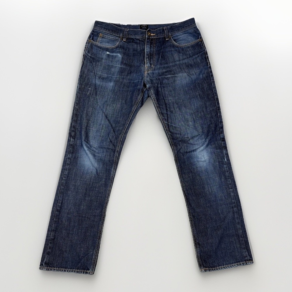 J.Crew Sutton Jeans Mens 35x32 Blue Straight Leg 100% Cotton H0936